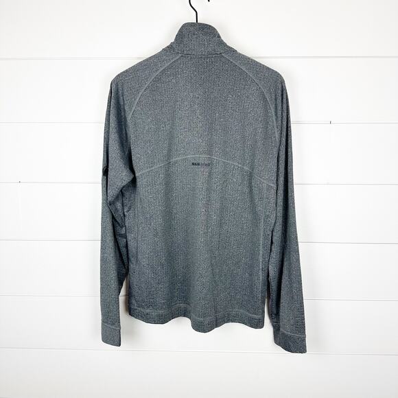 Mammut Elwha Half Zip Mid Layer Fleece Waffle Grid Gray Pullover - Picture 5 of 6